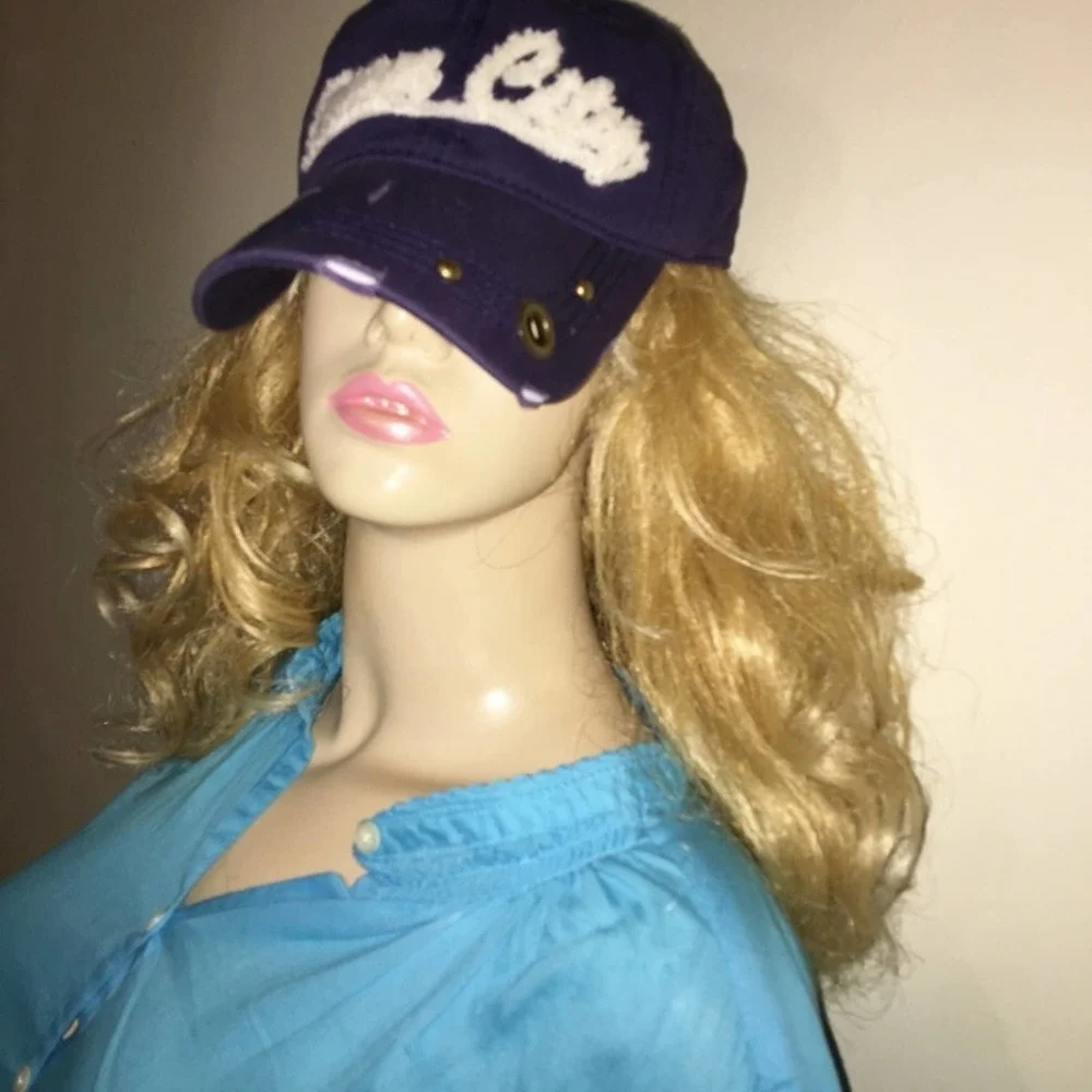NEW~ Navy Blue Distressed  Ocean City Ball Cap Hat Unisex